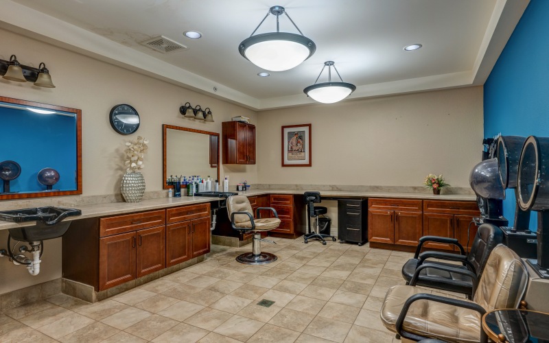 Hair salon with chairs 