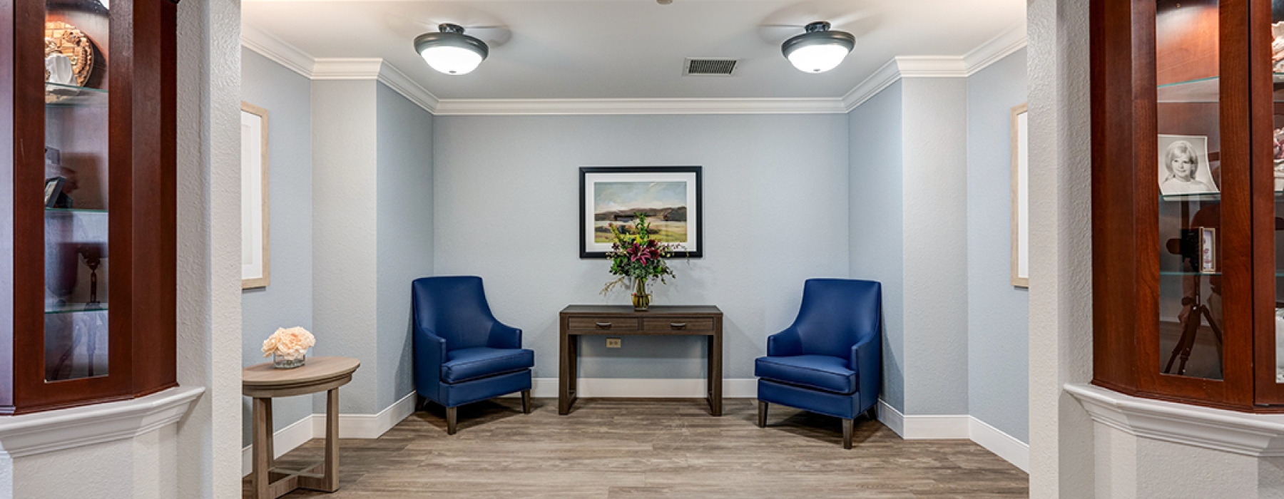 Living area with two sofas 